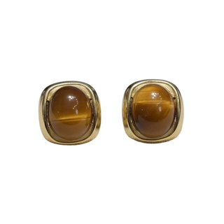 CAMILLA DOVEY Tiger Eye Geometric Ear Cuff Earrings Monkee's of Willamsburg