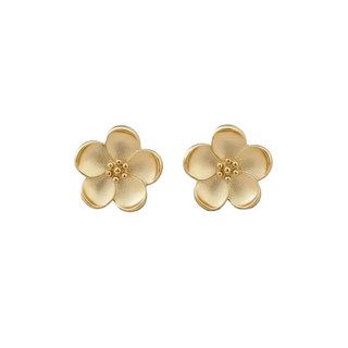 CAMILLA DOVEY Silver Needle Floral Petal Earrings Monkee's of Willamsburg