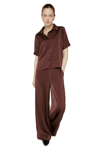 Butter Satin Wide Leg Pant