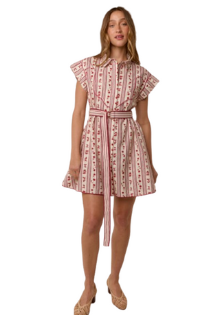 Manon Mini Dress-Raye Fleur