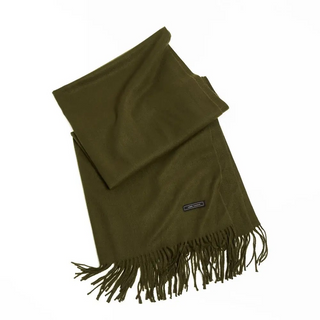 Cashmere All-In-One Scarf & Shawl-Olive
