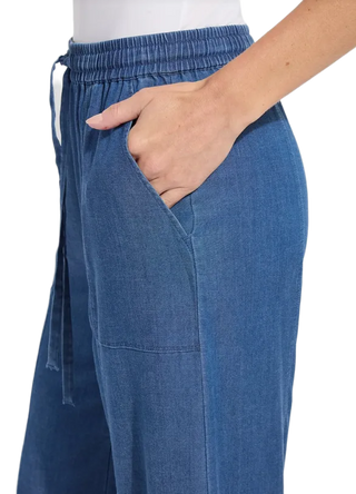 Lilia Drawstring Ankle Wide Leg Pant