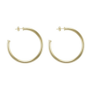Petite Everybody's Favorite Hoops Brushed Gold