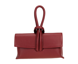 Knotted Clutch Bag - Bordeaux