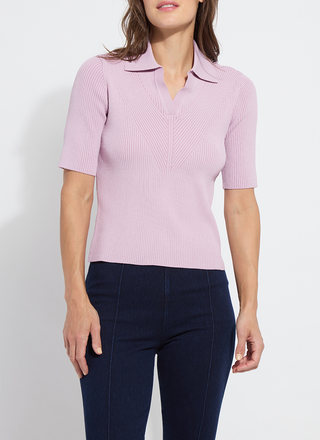 Kenzie Ribbed Knit Polo