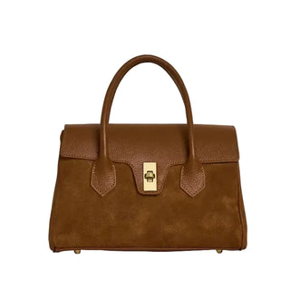 Genuine Leather Bag with Suede