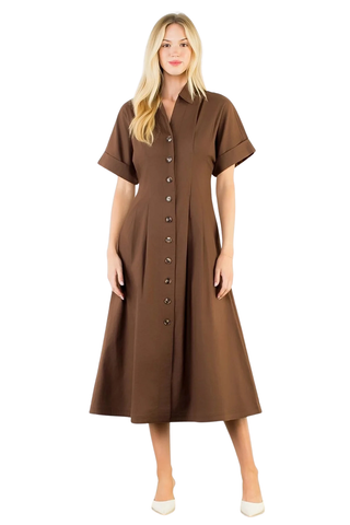 THML Short Sleeve Button Down Dress Monkee's of Willamsburg