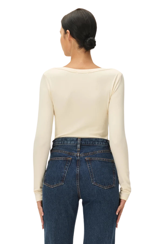 ELODIE Arlette Long Sleeve Boatneck Top Monkee's of Willamsburg