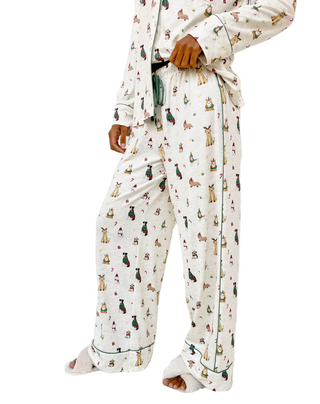 Flora Pillow Soft Pajamas - Santa Paws