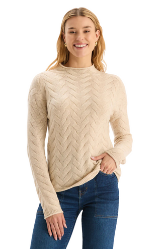 Gracie Cashmere Basketweave Sweater