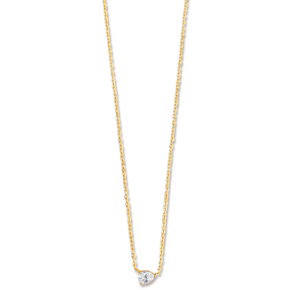 Lola Solitaire Sideways Pear Necklace