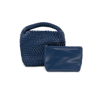BC 2458 mini woven hobo bag - Navy
