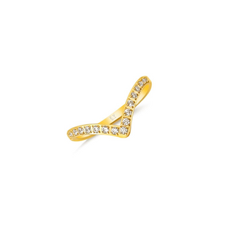 Hadley Dainty Wishbone Ring Gold