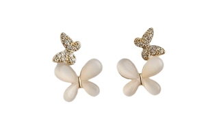 Elegant Butterfly Design Drop Earrings