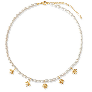 Jett North Star Pearl Choker Necklace