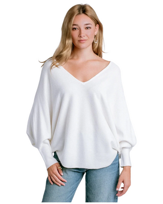 RYU V-Neck Top-White