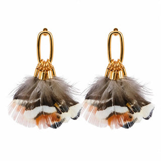 Feather Tassle Earrings