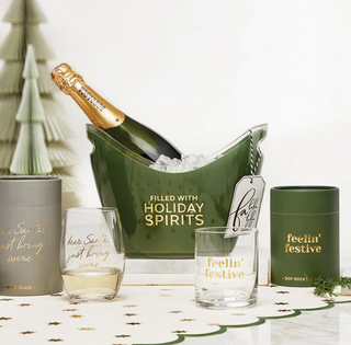 Stemless Wine Glass - Dear Santa