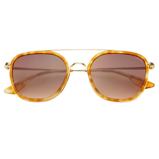 Weston Acetate Round Unisex Sunglasses - Light Tortoise / Brown