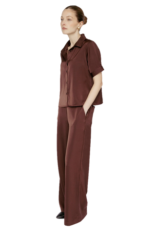 Butter Satin Wide Leg Pant