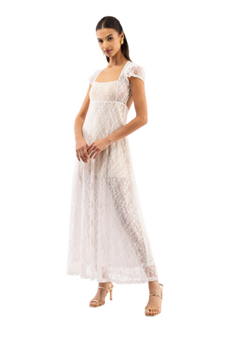 Meg Sheer White Dress