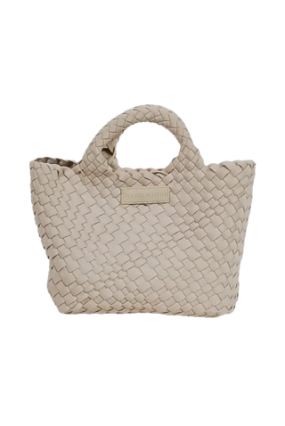 women's handbag Mini Woven Tote   Bone by Parker & Hyde from Monkee's of Williamsburg
