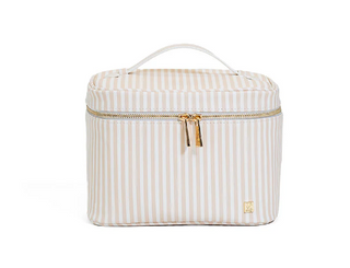 Luxe Vanity Train Case-Pimlico Stripe Sand