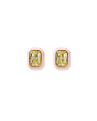 Whitney Pink Apple-Screwback Stud Earrings
