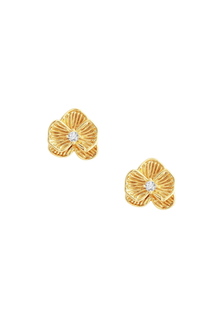 Orchid Gold Studs