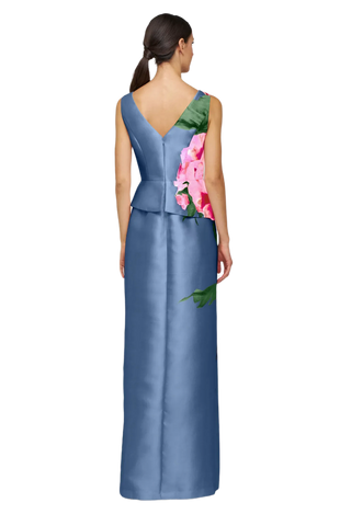 Luciana Column Gown Pearl Blue