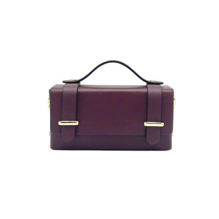 Genuine Leather Mini Clutch Bag with Chain