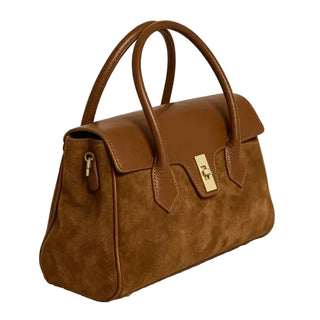 Genuine Leather Bag with Suede