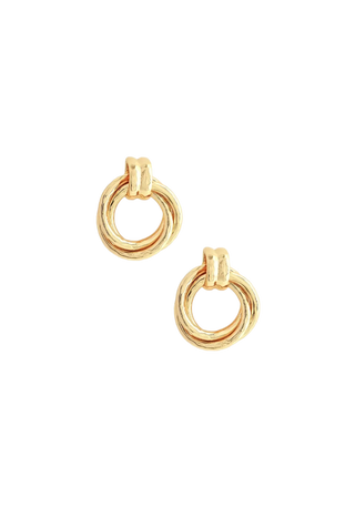 Neptune Triple Ring Earrings Gold