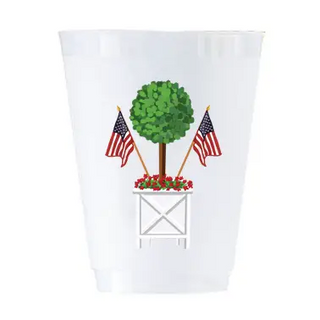 Patriotic Topiary Shatterproof Cups