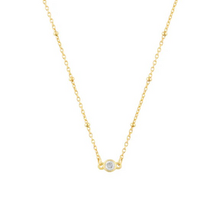 FYB Birthstone Necklace - Gold/April
