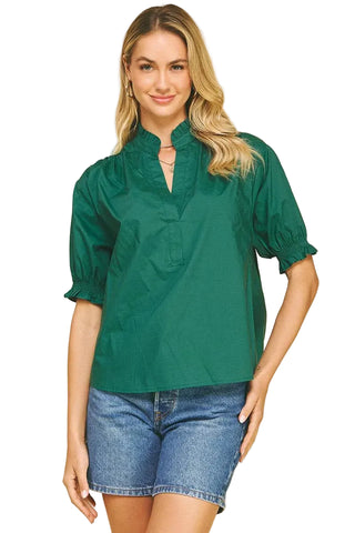 Balloon Sleeve Blouse Top