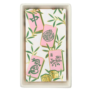 Ceramic Guest Napkin Tray + Napkins - Tiles