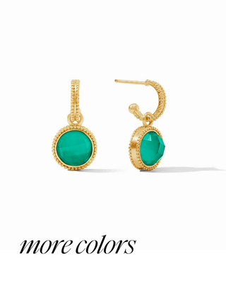 Fleur-de-Lis Hoop & Charm Earring