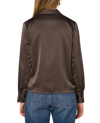 Kensley Long Sleeve Satin Top
