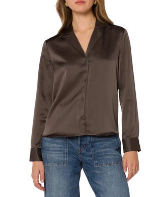 Kensley Long Sleeve Satin Top