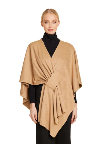 Faux Suede Whipstitch Wrap