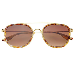 Weston Acetate Round Sunglasses- Brown Pearl