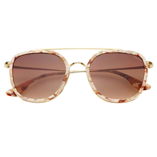 Weston Acetate Round Sunglasses- Pink Pearl/Brown