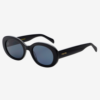 Aria Acetate Women's Oval Sunglasses - Black