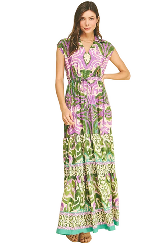 Bohemian Pattern Maxi Dress