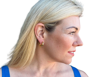 Hoop Earrings - Small - Gold-Plated - Terry