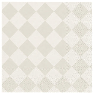 Cocktail Napkins, Set of 20 - Checker Pattern