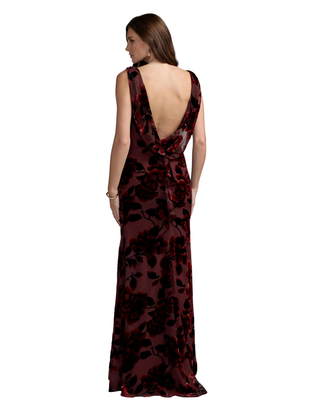 MAC DUGGAL Sleeveless Velvet High Neck Cowl Back Gown Monkee's of Willamsburg