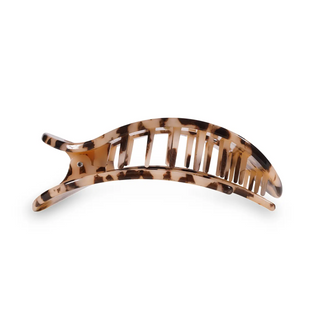Round Flat hair Clip Large Blonde Tortoise