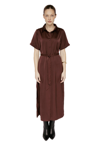 Butter Satin Shirtdress